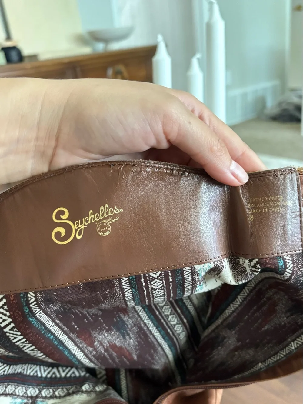 Seychelles Tall Leather Knee high Boots in Cognac